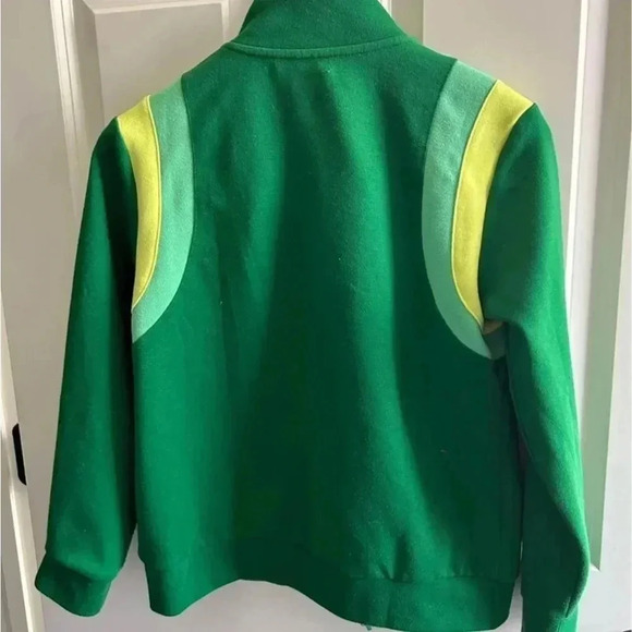 Tek Gear size 10/12 unisex track jacket in green.Retro look.Lightweight athletic - Picture 2 of 3